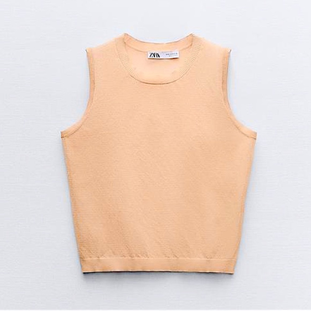 Zara 
SEMI-SHEER KNIT TOP s